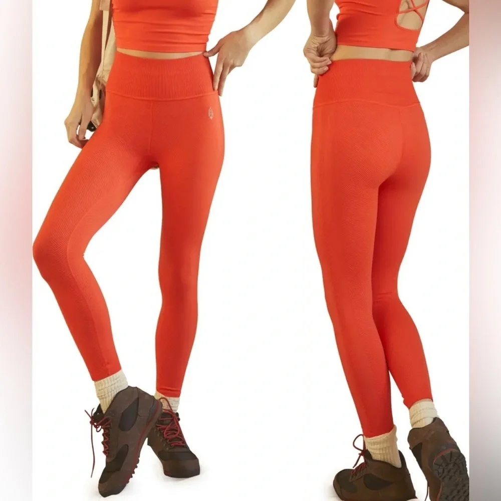 NWT Free People Free Throw Leggings in Ripe Persimmon size XS